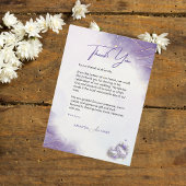 Moderne Lillac Bruiloft dank u kaart