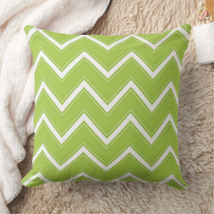 Moderne Lime Green Chevron Zig Zag patroon Kussen