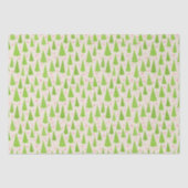 Moderne Lime Green Roze Kerstbomen Waterverf Tissuepapier (Voorkant)