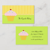 Moderne Lime Green Yellow Cupcake Bakkerij Visitekaartje (Voorkant / Achterkant)