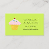 Moderne Lime Green Yellow Cupcake Bakkerij Visitekaartje (Achterkant)