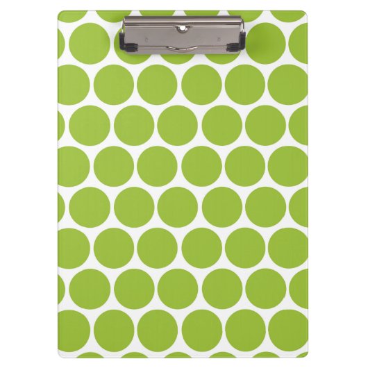 MODERNE LIME GROENE, WITTE POLKA STIPPEN KLEMBORD (Voorkant)