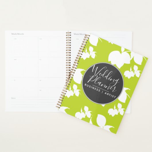 Moderne Lime Lemon Silhouet Trouw Planner (Display)