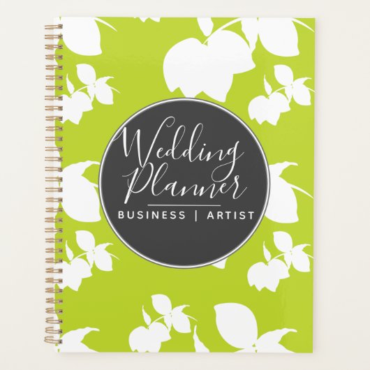 Moderne Lime Lemon Silhouet Trouw Planner (Voorkant)