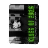 Moderne Lime Neon Klas van 2026 Foto Afstuderen Magneet (Verticaal)
