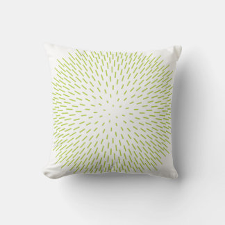 Moderne Limegroene Sunburst Dash Abstract Geometri Kussen