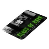 Moderne Limoen Neon Klasse van 2025 Foto Afstudere Magneet (Linkerzijde)