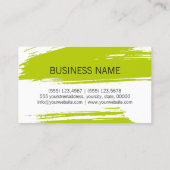 Moderne Limoen penseel lijnverf Visitekaartje (Achterkant)