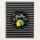 Moderne Limoen Waterverf Logo Folie rim Wedding Planner (Voorkant)