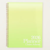 Moderne limoengroene ombre planner (Voorkant)