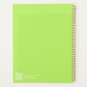Moderne limoengroene Ombre Planner (Achterkant)
