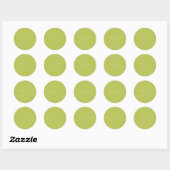 Moderne limoengroene trouwnaamstickers ronde sticker (Vel)