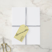 Moderne Limoncello Gestreepte Fleshanger Label | Cadeaulabel (Met Touw)