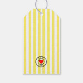 Moderne Limoncello Gestreepte Fleshanger Label | Cadeaulabel (Achterkant)