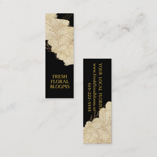 Moderne line Art Florist Product Labels Kaart (Voorkant / Achterkant)