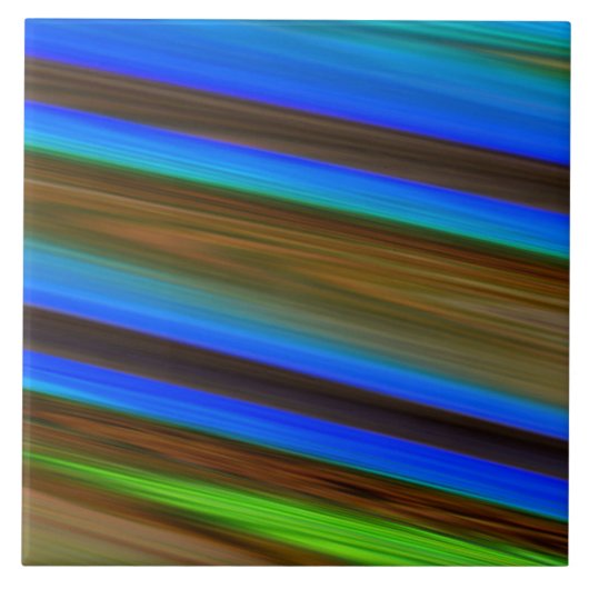 Moderne line Art Peacock Feather Colors Tegeltje (Voorkant)