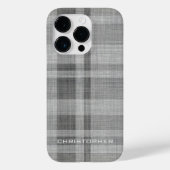 Moderne Linen Pset Pattern Persoonlijke naam Case-Mate iPhone Case (Achterkant)