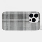 Moderne Linen Pset Pattern Persoonlijke naam Case-Mate iPhone Case (Achterkant (horizontaal))