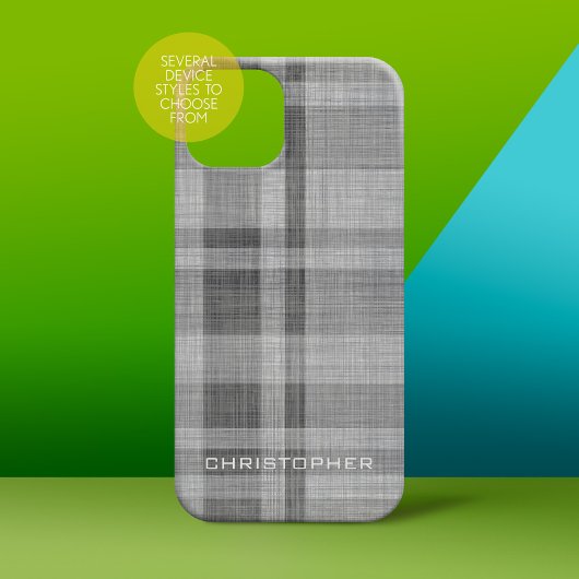 Moderne Linen Pset Pattern Persoonlijke naam Case-Mate iPhone Case