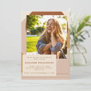 Moderne Lines Terracotta 3 Fotogradatie Partij I Kaart