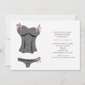 Moderne lingerie bruids douche uitnodigingen (Voorkant)