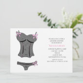 Moderne lingerie bruids douche uitnodigingen (Staand voorkant)