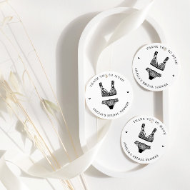 Moderne lingerie bruiloft feest bedankt bedankjes labels