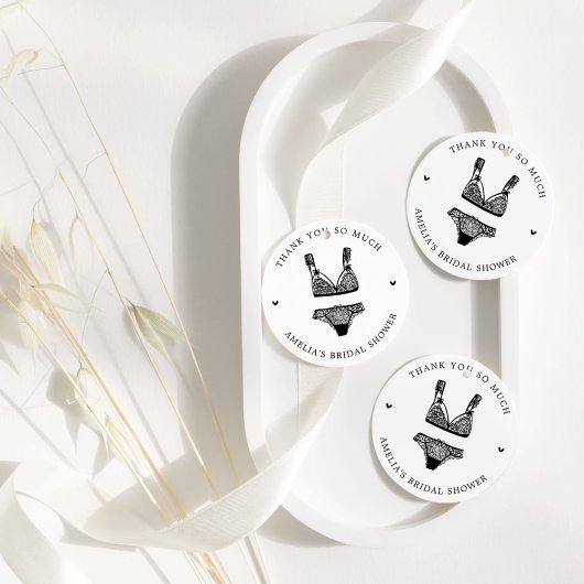Moderne lingerie bruiloft feest bedankt bedankjes labels