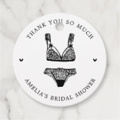 Moderne lingerie bruiloft feest bedankt bedankjes labels (Voorkant)