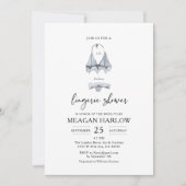 Moderne lingerie onderbroek bruidsfeest uitnodigin kaart (Voorkant)