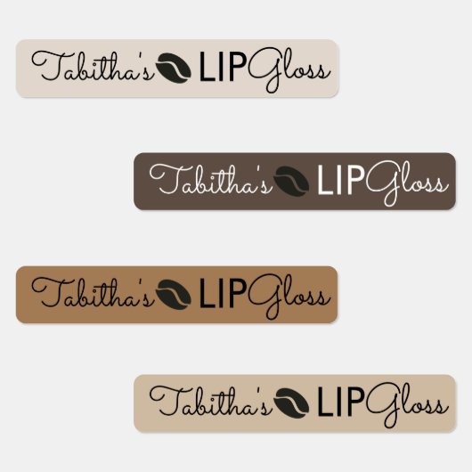 Moderne Lip Gloss Coffee Branding Packaging Labels (Groep)
