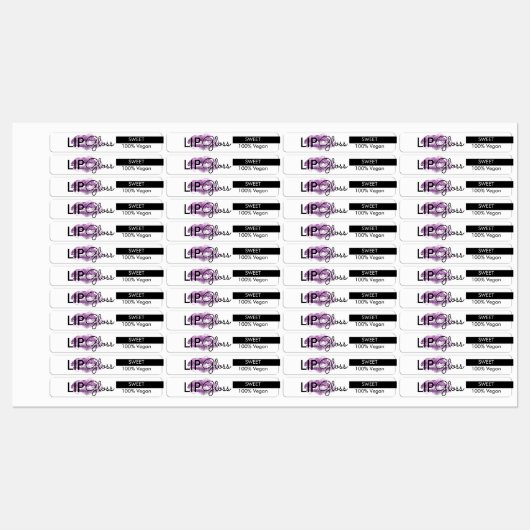 Moderne Lip Gloss Lips brandend Packaging Labels (Vel)