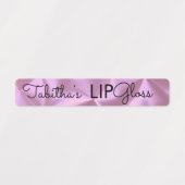 Moderne Lip Gloss Pink Folie Brandend Packaging Labels (Design 2)