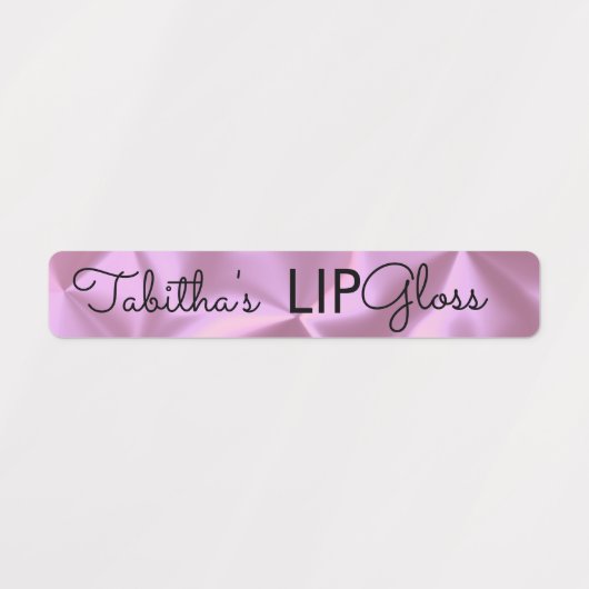 Moderne Lip Gloss Pink Folie Brandend Packaging Labels (Design 2)