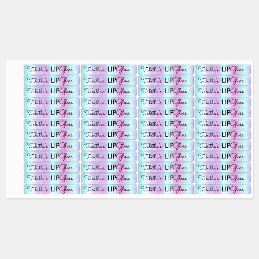 Moderne Lip Gloss Snoep Branding Packaging Labels (Vel)