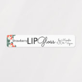 Moderne Lipgloss Aardbei Branding Verpakking Labels (Design 2)