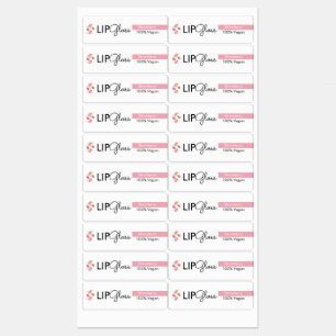 Moderne Lipgloss Aardbei Merkverpakking Labels