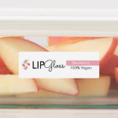 Moderne Lipgloss Aardbei Merkverpakking Labels (Aangebracht)