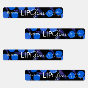 Moderne Lipgloss Blauwbessenr Branding Verpakking  Labels
