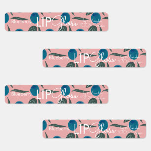 Moderne Lipgloss Blauwebes Branding Verpakking Roz Labels