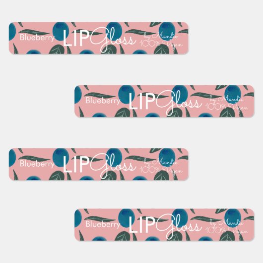 Moderne Lipgloss Blauwebes Branding Verpakking Roz Labels (Groep)