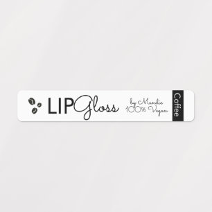 Moderne Lipgloss Coffee Vegan Merkverpakking   Labels