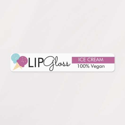 Moderne Lipgloss Ijsje Merkverpakking Labels (Design 1)