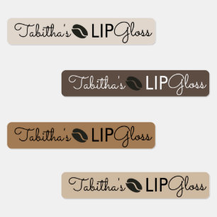 Moderne Lipgloss Koffie Branding Verpakking   Labels