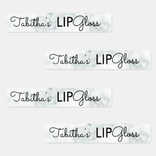 Moderne lipgloss marmeren branding verpakking labels