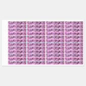 Moderne Lipgloss Roze Folie Merkverpakking Labels (Vel)