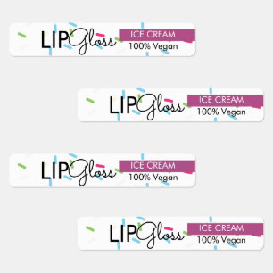 Moderne Lipgloss Sprinkles Merkverpakking  Labels
