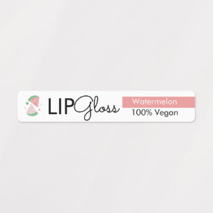 Moderne lipgloss watermeloen branding verpakking   labels