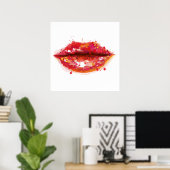 Moderne lippen, kleurrijke make-up kunstenaar, Bea Poster (Thuiskantoor)