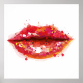 Moderne lippen, kleurrijke make-up kunstenaar, Bea Poster (Voorkant)